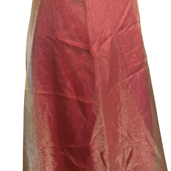 Roberta Y2K Pink Glitter Prom Gown 9/10 Rhinestone Trim Shimmer Overlay Tulle - Picture 8 of 14